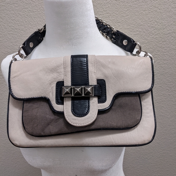 BCBG leather studded clutch - Picture 2 of 5